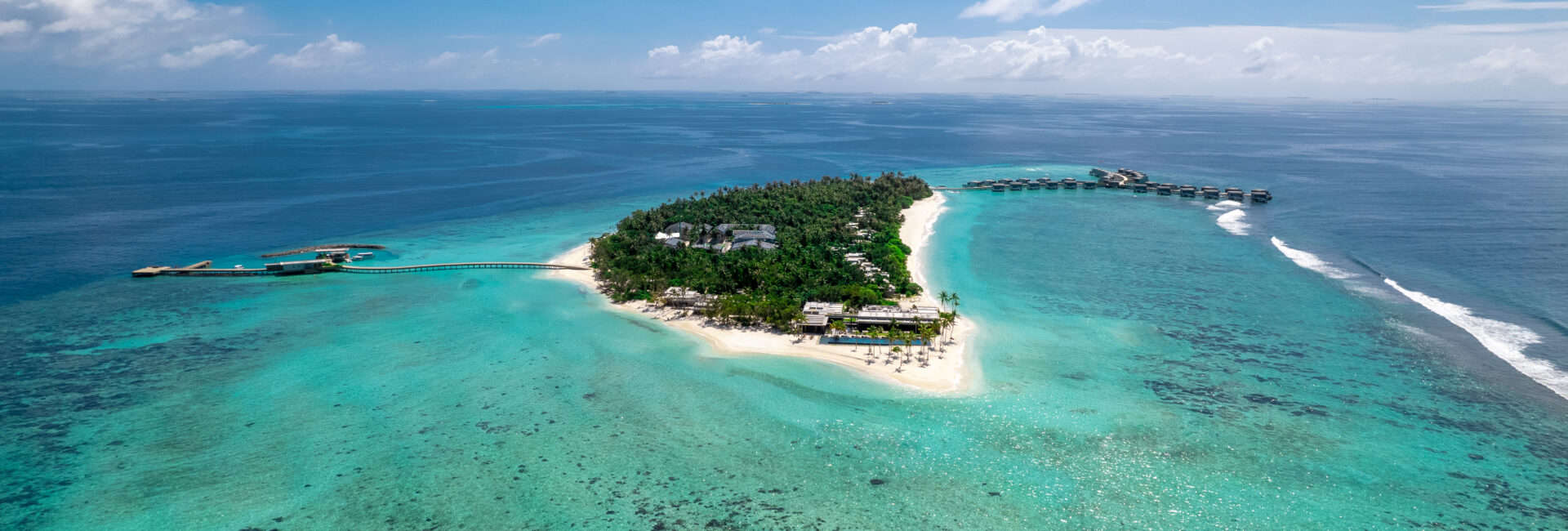 Alila Kothaifaru Maldives - Island Aerial Shot Side Angle